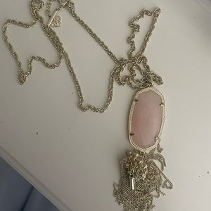 Kendra Scott Rose Quartz Rayne Pendant Necklace